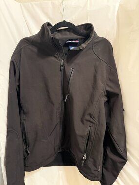 Free Country Mens Black Softshell Full Zip Fleece Lined Winter Jacket Size Large